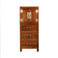 16" W Traditional Style Storage Chest Vertical Wood Combo Dresser with Drawers and Doors