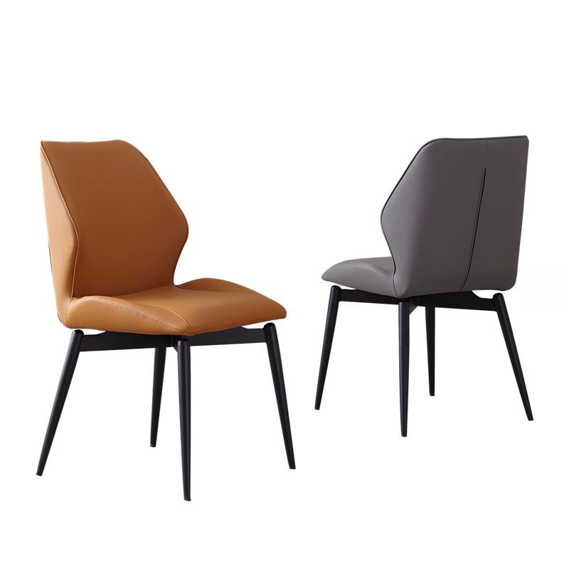 Upholstered Armless Industrial Chair Home Black Metal Legs Dining Chair Clearhalo 'Dining Chairs' 'Dining Tables & Seating' 'dining_chair' 'furn' 'furn_dining_chair' 'Furniture' 'Kitchen & Dining Furniture' 1200x1200_c1db2229-2cff-419b-99f2-edbaaa8c636d