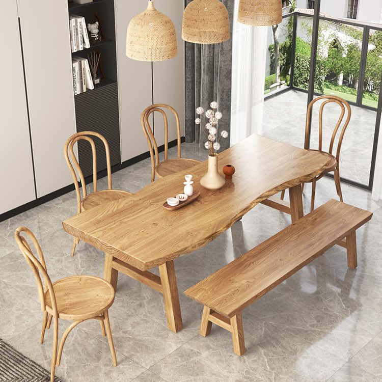 Rectangle Wood Color Dining Table Solid Wood Table Modern Style with 4 Legs Clearhalo ' dining_table' 'Dining Tables & Seating' 'Dining Tables' 'Furniture' 'furniture_dining_table' 'Kitchen & Dining Furniture' 'kitchen&dining_furn' 'kitchen' 'kitchen_dining_table' 1200x1200_c1db4bfd-c6a4-48ee-a932-ae9bcca081e2