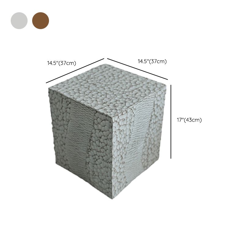 Tavolo da angolo contemporaneo da 14 "tavolino quadrati accento legno laterale