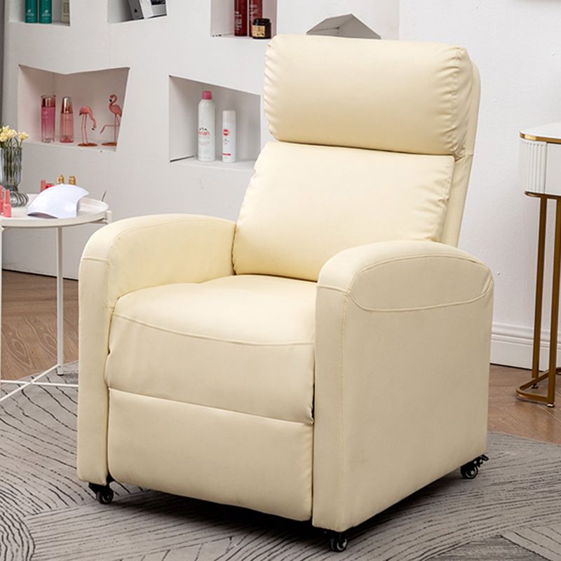 Contemporary Metal Frame Standard Recliner Solid Color Faux Leather Recliner Chair Clearhalo 'Chairs & Seating' 'furn' 'furn_recliners' 'Furniture' 'Living Room Furniture' 'Recliners' 1200x1200_c1de6d04-fff4-426c-b5a1-477e8f58b766