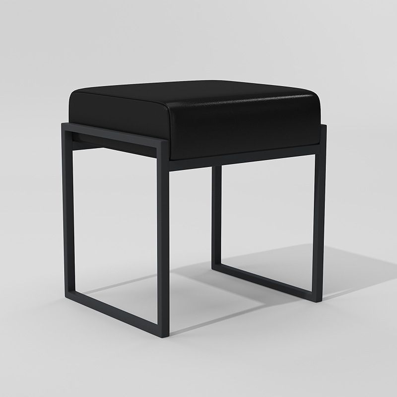 Ottoman moderno in pelle finta colore puro sedia rettangolo impermeabile