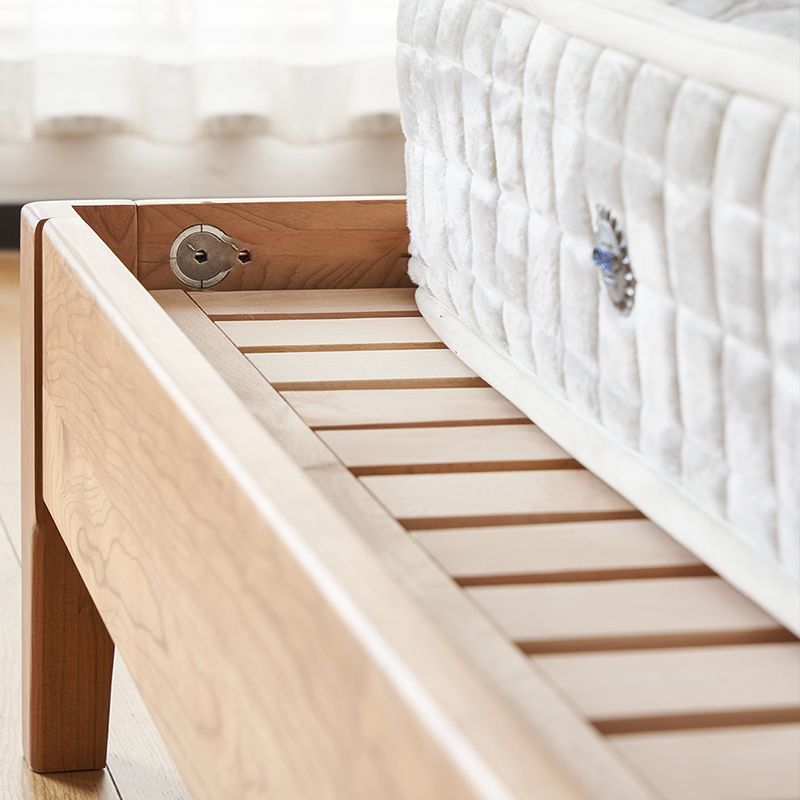 Modernes Standard -Bett Massivholzbettrahmen mit Kopfteil und Matratze
