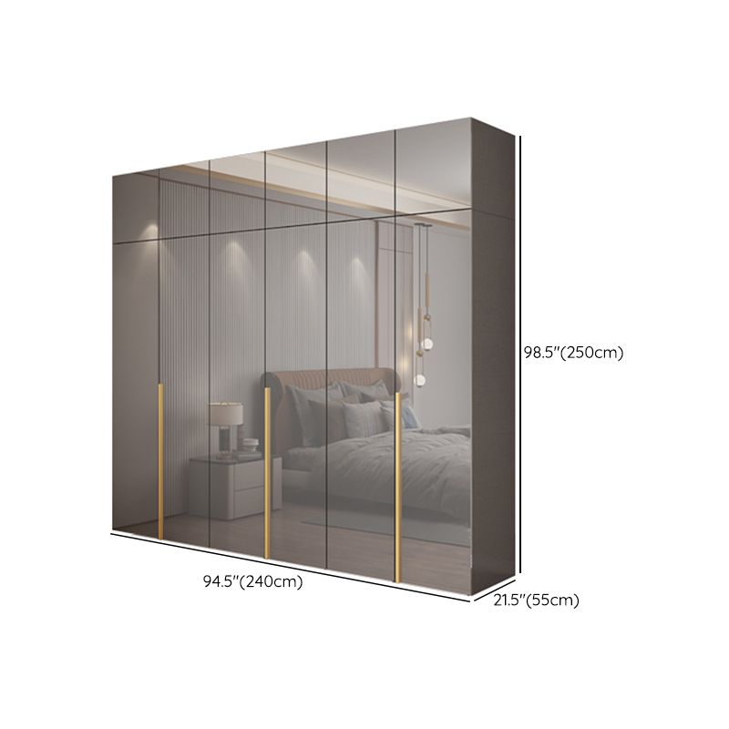 Engineered Wood Wardrobe Closet with Shelves Modern Wardrobe Cabinet for Home Clearhalo 'Armoires & Wardrobes' 'armoires_wardrobes' 'Bedroom Furniture' 'furn' 'furn_armoires_wardrobes' 'Furniture' 1200x1200_c1df49a8-eb3d-4780-bc44-1eb36fa96973