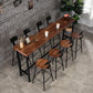 Indoor Industrial Style Barstool Iron 4 Legs Bar Stool with Pedal