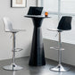 Industrial Backrest Armless Counter Stool Adjustable Iron Stool with Plastic Cushion