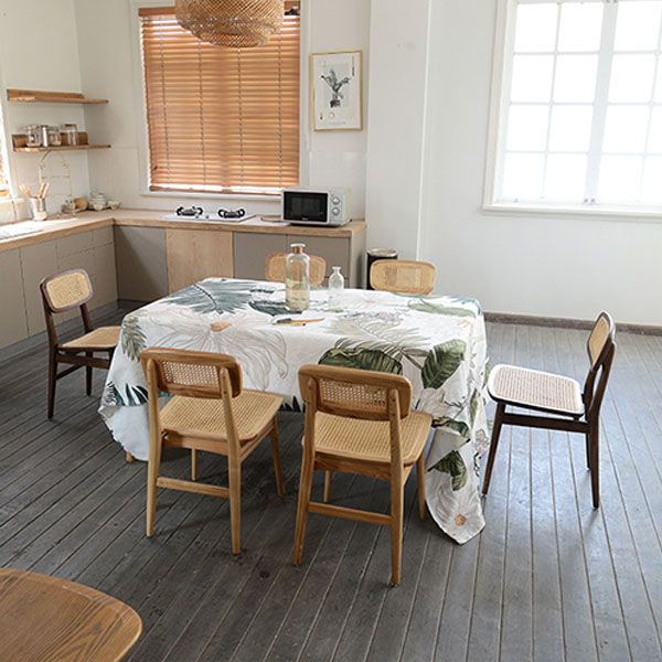 Indoor Armless Dining Chairs Rattan Side Chairs with Wood Legs (Set of 2) Clearhalo ' kitchen&dining_furn' 'Dining Chairs' 'Dining Tables & Seating' 'dining_chair' 'furn' 'furn_dining_chair' 'Furniture' 'furniture_dining_chair' 'Kitchen & Dining Furniture' 'kitchen' 1200x1200_c1e32104-71a7-4cd7-aa9a-e6985e5aa661