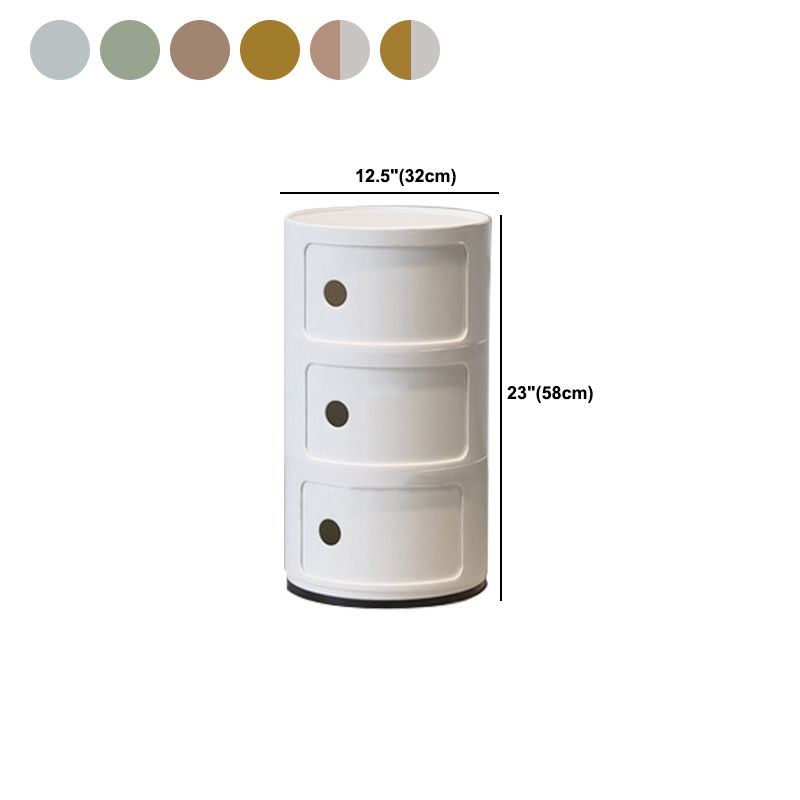 Dia 12.6-Inch Contemporary Plastic Bedside Cabinet 2/3/4-door Nightstand Clearhalo 'Bedroom Furniture' 'furn' 'furn_night_stand' 'Furniture' 'night_stand' 'Nightstands' 1200x1200_c1e490b9-9e2a-4204-92ad-f171537644ed