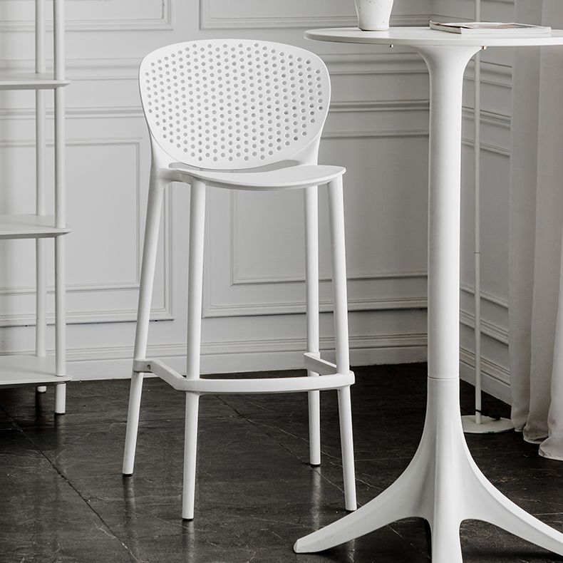 Contemporary Style Stackable Bar-stool Plastic Counter Bar Stool for Home Clearhalo 'Bar Furniture' 'Bar Stools' 'bar_stools' 'furn' 'furn_bar_stools' 'Furniture' 'furniture_bar_stools' 'Kitchen & Dining Furniture' 1200x1200_c1e52357-47ec-4100-b968-4b5caadc0828
