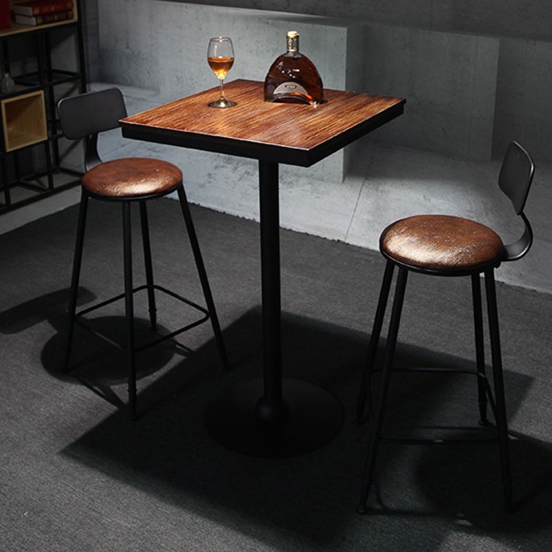 Industrial 1/3/4/5 Pieces Solid Wood Bar Table Set Fixed Table Counter Table Clearhalo 'Bar Furniture' 'furn' 'furn_home_bar_bar_sets' 'Furniture' 'Home Bars & Bar Sets' 'home_bar_bar_sets' 'Kitchen & Dining Furniture' 1200x1200_c1e781ac-207f-4a69-97b2-b30002abe778