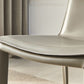 Faux Leather Matte Finish Dining Chair Modern Solid Back Side Chair