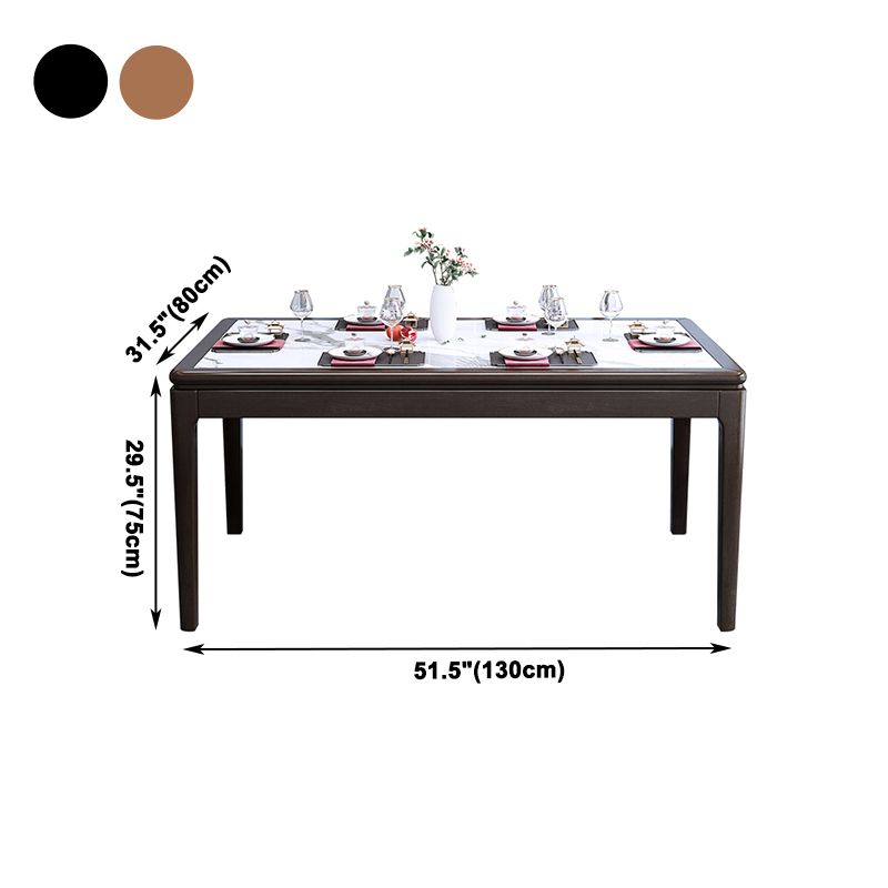 Rectangle Wood Color Dining Table Sintered Stone Table Mid-Century with 4 Legs Clearhalo ' dining_table' 'Dining Tables & Seating' 'Dining Tables' 'furn' 'furn_dining_table' 'Furniture' 'furniture_dining_table' 'Kitchen & Dining Furniture' 'kitchen&dining_furn' 'kitchen' 'kitchen_dining_table' 1200x1200_c1eb27d1-89f2-4587-909a-2a6263477814