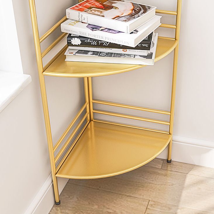 Estantería de rincón de estilo moderno estantería de metal abierta para el hogar