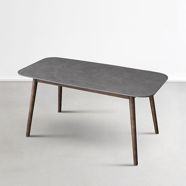 Mesa de comedor moderna de mediados de siglo Mesa de comedor de piedra sinterizada con 4 patas