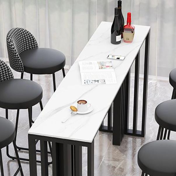 Modern Style Bar Table Rectangle Stone Bar Table for Living Room Clearhalo 'Bar Furniture' 'Bar Tables' 'bar_tables' 'furn' 'furn_bar_tables' 'Furniture' 'Kitchen & Dining Furniture' 1200x1200_c1f08a74-1dd1-4a63-8975-f4307613e17f