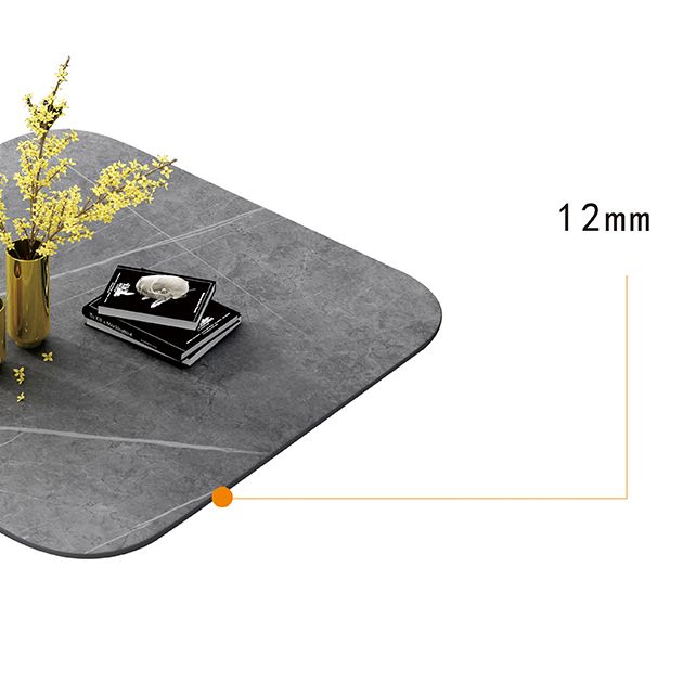 Industrial Style Home Sintered Stone Dining Table Square Shape Table with 4 Legs Base Clearhalo ' dining_table' 'Dining Tables & Seating' 'Dining Tables' 'furn' 'furn_dining_table' 'Furniture' 'furniture_dining_table' 'Kitchen & Dining Furniture' 'kitchen&dining_furn' 'kitchen' 'kitchen_dining_table' 1200x1200_c1f15644-9003-4891-a6b2-fb947b7acc72
