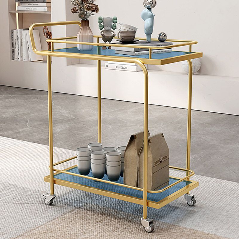 Modern Open Storage Prep Table Rectangular Rolling Kitchen Trolley Clearhalo 'furn' 'furn_kitchen_islands_carts' 'Furniture' 'Kitchen & Dining Furniture' 'Kitchen Islands & Carts' 'kitchen_islands_carts' 1200x1200_c1f1b6da-8db5-4e3f-a917-4660e3486777