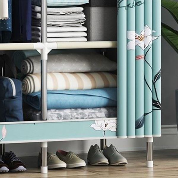 Armadio del guardaroba contemporaneo in metallo a 1 porta con scaffali