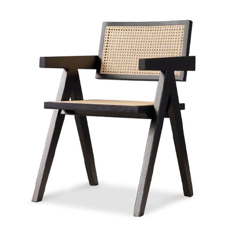 Contemporary Style Solid Rubberwood Chair Open Back Side Kitchen Dining Chair Clearhalo ' kitchen&dining_furn' 'Dining Chairs' 'Dining Tables & Seating' 'dining_chair' 'furn' 'furn_dining_chair' 'Furniture' 'furniture_dining_chair' 'Kitchen & Dining Furniture' 'kitchen' 1200x1200_c1f29bd1-3206-42cf-bfd1-8ba11d020058