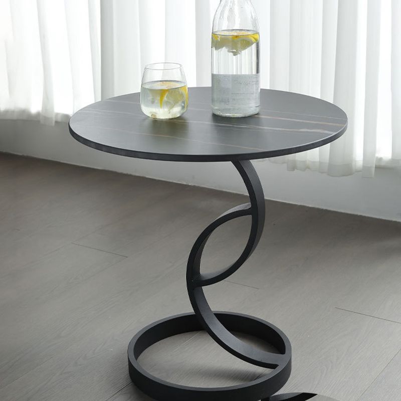 Table d'appoint à accent carré de pierre 20,87 pouces de haut