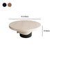 Round Sold Wooden Coffee Table with One Leg Base for Living Room