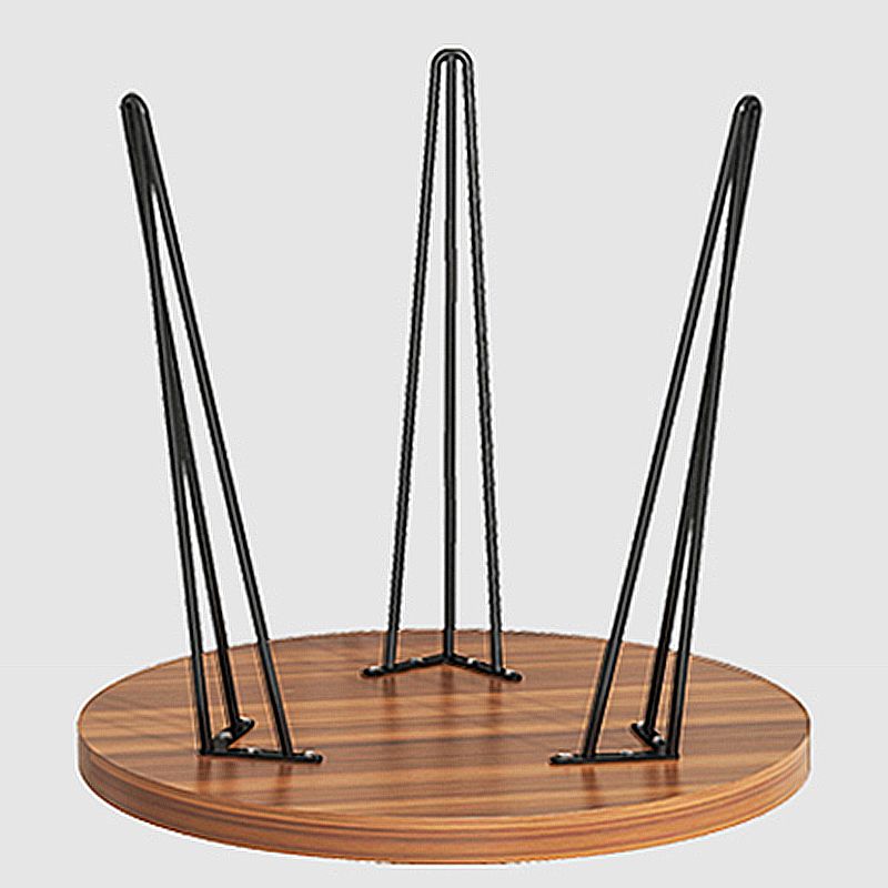 Modern 3 Legs Metal Base Grey/white/brown Round Wood Top End Table Clearhalo 'Coffee & Accent Tables' 'End & Side Tables' 'end_side_tables' 'furn' 'furn_end_side_tables' 'Furniture' 'Living Room Furniture' 1200x1200_c1f40cf1-3dd0-46fb-8235-fced2b374f67