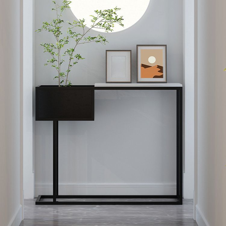 Console rettangolo con console in metallo contemporanea larga 11,8 pollici