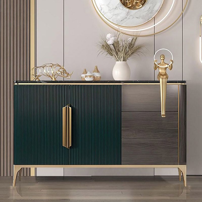 Credenza a scaffalatura regolabile moderna e contemporanea con cassetti e armadi
