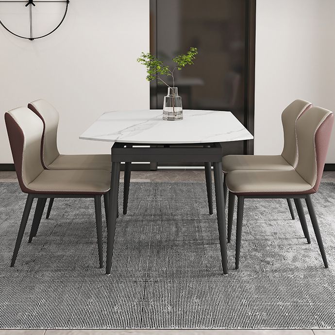 Modern 1/4/5/6/7 Pieces Dining Room Set Sintered Stone Dining Table Clearhalo 'Dining Room Sets' 'Dining Tables & Seating' 'dining_room_set' 'furn' 'furn_dining_room_set' 'Furniture' 'furniture_dining_room_set' 'Kitchen & Dining Furniture' 1200x1200_c1f8b923-28ff-4d64-88c0-7a9eebbeb673