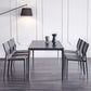 Stone Top Dining Table Rectangle Contemporary Table with 4 Legs in Black Clearhalo 'Dining Tables & Seating' 'Dining Tables' 'dining_table' 'furn' 'furn_dining_table' 'Furniture' 'furniture_dining_table' 'Kitchen & Dining Furniture' 'kitchen' 'kitchen_dining_table' 1200x1200_c1fbd5ab-434a-486e-bffd-c8ed35a47f39