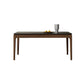 Ash Wood Frame Dining Table Black Stone Top Dinette Table for Home