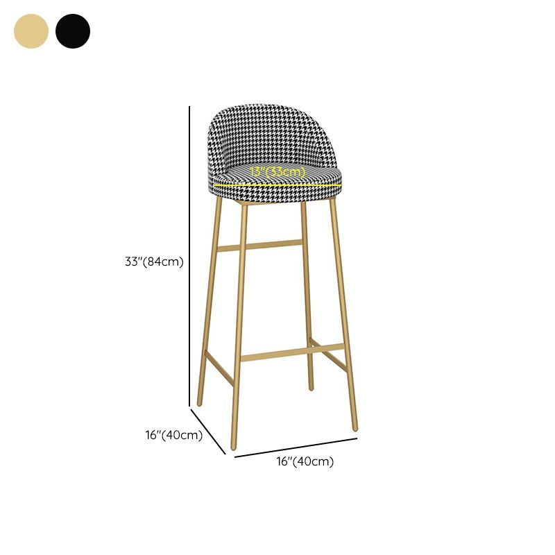 Bucket Bar Stools Metal Low Back Dining Stools with Metal Base Clearhalo 'Bar Furniture' 'Bar Stools' 'bar_stools' 'furn' 'furn_bar_stools' 'Furniture' 'Kitchen & Dining Furniture' 1200x1200_c1fcfdb7-76e7-4afe-9781-ac7fe57b5a20