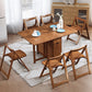 Mid-Century Modern Dining Table 51.18" Rectangle Rubberwood Drop-Leaf Table(only table) Clearhalo ' dining_table' 'Dining Tables & Seating' 'Dining Tables' 'furn' 'furn_dining_table' 'Furniture' 'furniture_dining_table' 'Kitchen & Dining Furniture' 'kitchen&dining_furn' 'kitchen' 'kitchen_dining_table' 1200x1200_c1fecfa3-0fde-4533-9dd0-79fcc26b98ef