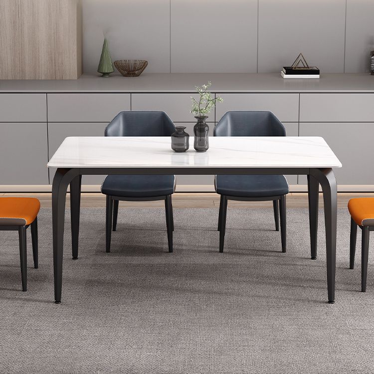 Sintered Stone Dining Table Industrial Style 4 Legs Base Table for Dining Room Clearhalo ' dining_table' 'Dining Tables & Seating' 'Dining Tables' 'furn' 'furn_dining_table' 'Furniture' 'furniture_dining_table' 'Kitchen & Dining Furniture' 'kitchen&dining_furn' 'kitchen' 'kitchen_dining_table' 1200x1200_c1fee99f-6507-4d5d-a556-e6c66629d0a4