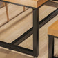 Industrial Solid Wood Dining Table Rectangle Table in Brown with Metal Trestle Base Clearhalo ' dining_table' 'Dining Tables & Seating' 'Dining Tables' 'furn' 'furn_dining_table' 'Furniture' 'furniture_dining_table' 'Kitchen & Dining Furniture' 'kitchen&dining_furn' 'kitchen' 'kitchen_dining_table' 1200x1200_c1ff65fa-af41-49db-98ab-2877bae2f8eb