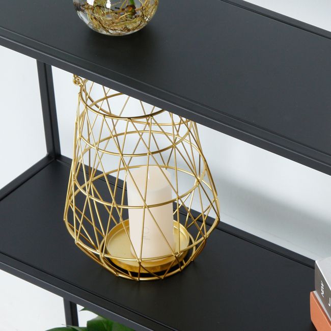 Modern Rectangle Console Accent Table Antique Finish Console Table