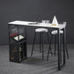 Industrial Rectangle Pub Table White Sintered Stone Bar Height Cocktail Table with Shelves Clearhalo 'Bar Furniture' 'Bar Tables' 'bar_tables' 'furn' 'furn_bar_tables' 'Furniture' 'Kitchen & Dining Furniture' 1200x1200_c202e495-5c46-4649-b4f8-7b9b345e9a53