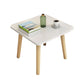 Tabla de extremo cuadrada contemporánea 4 Piernas Mesa lateral de madera maciza, 16.5 "de alto