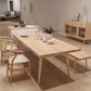 Mesa de comedor de rectángulo de madera natural Ceniza Mesa moderna con 4 patas
