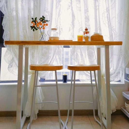 1/3 pezzi moderni tavolo da bar rettangolare set tavolino in legno con sgabelli alti