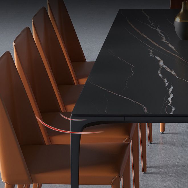 Rectangle Dining Site Table Stone Contemporary Dining Table with 4-foot Clearhalo ' dining_table' 'Dining Tables & Seating' 'Dining Tables' 'Furniture' 'furniture_dining_table' 'Kitchen & Dining Furniture' 'kitchen&dining_furn' 'kitchen' 'kitchen_dining_table' 1200x1200_c2056126-13a1-48f3-8286-6f8d5ff7269c