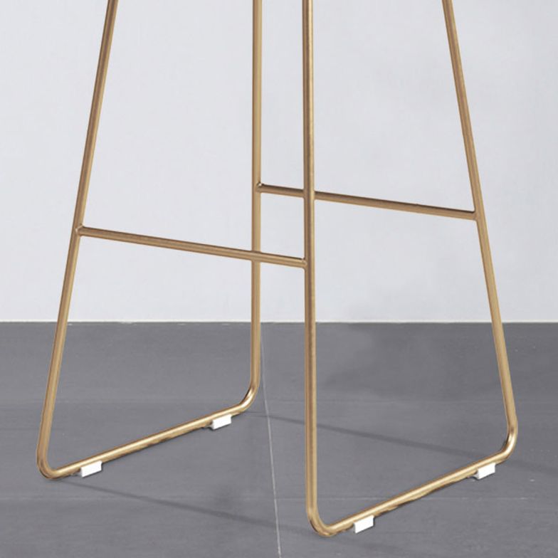 Glam Counter Round Bar Stool Armless Leather Bar Stool with Footrest Iron Base Clearhalo 'Bar Furniture' 'Bar Stools' 'bar_stools' 'furn' 'furn_bar_stools' 'furniture_bar_stools' 'Kitchen & Dining Furniture' 'kitchen&dining_furn' 'kitchen' 'kitchen_furn' Furniture' 1200x1200_c205614b-feee-4ad6-b4f1-a16b7abc3ea8