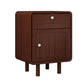Modern Solid Wood Nightstand 1-Drawer Left Side Door Bed Cabinet