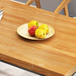 Rectangle Dining Table Contemporary Style Solid Wood Brown Dinner Table