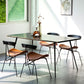 Industriële eettafel Rechthoekige houten eettafel voor eetkamer