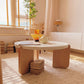 Solid Wood 3 Legs Coffee Table Modern 1 Single Terrazzo Cocktail Table Clearhalo 'Coffee & Accent Tables' 'Coffee Tables' 'coffee_tables' 'furn' 'furn_coffee_tables' 'Furniture' 'Living Room Furniture' 1200x1200_c2080a41-da76-4676-bdf9-a64766e8e5f7