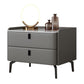 Modern Bed Nightstand Stone Accent Table Nightstand Cabinet with 2-drawer Clearhalo 'Bedroom Furniture' 'furn' 'furn_night_stand' 'Furniture' 'night_stand' 'Nightstands' 1200x1200_c20840e4-45ac-4021-bf5c-2796c09414fe