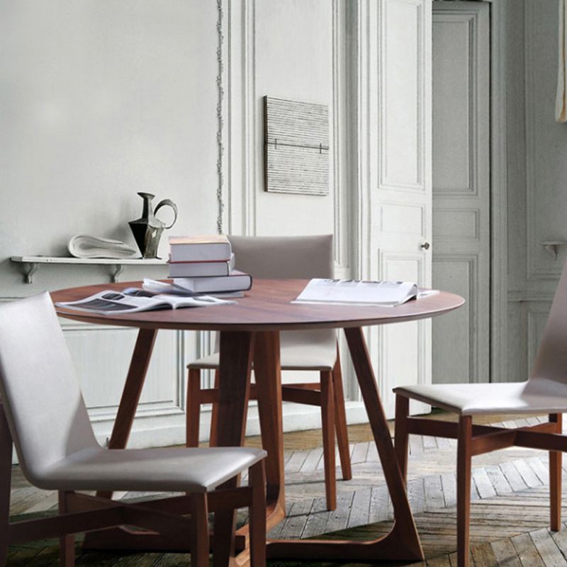 Contemporary Wood Dining Table Double Pedestal Dining Table for Dining Room