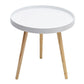 19.6"H Modern 3 Legs Wood Base Plastic Round Tray Top Coffee Table Clearhalo 'Coffee & Accent Tables' 'Coffee Tables' 'coffee_tables' 'furn' 'furn_coffee_tables' 'Furniture' 'furniture_coffee_tables' 'Living Room Furniture' 1200x1200_c2091e3f-a104-48bc-acfd-7f65444c040c