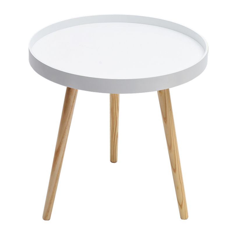 19.6"H Modern 3 Legs Wood Base Plastic Round Tray Top Coffee Table Clearhalo 'Coffee & Accent Tables' 'Coffee Tables' 'coffee_tables' 'furn' 'furn_coffee_tables' 'Furniture' 'furniture_coffee_tables' 'Living Room Furniture' 1200x1200_c2091e3f-a104-48bc-acfd-7f65444c040c